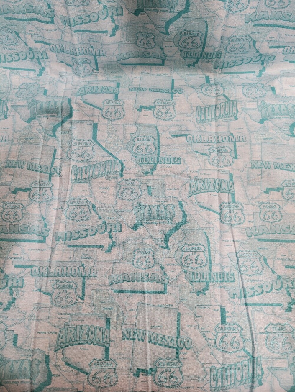 Route 66 Get Your Kicks By Dan Morris Sewing Fabric 4 1/2 Yards (1219)